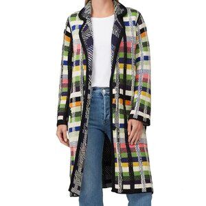 Aldomartins Shanley Plaid Wool Sweater Coat